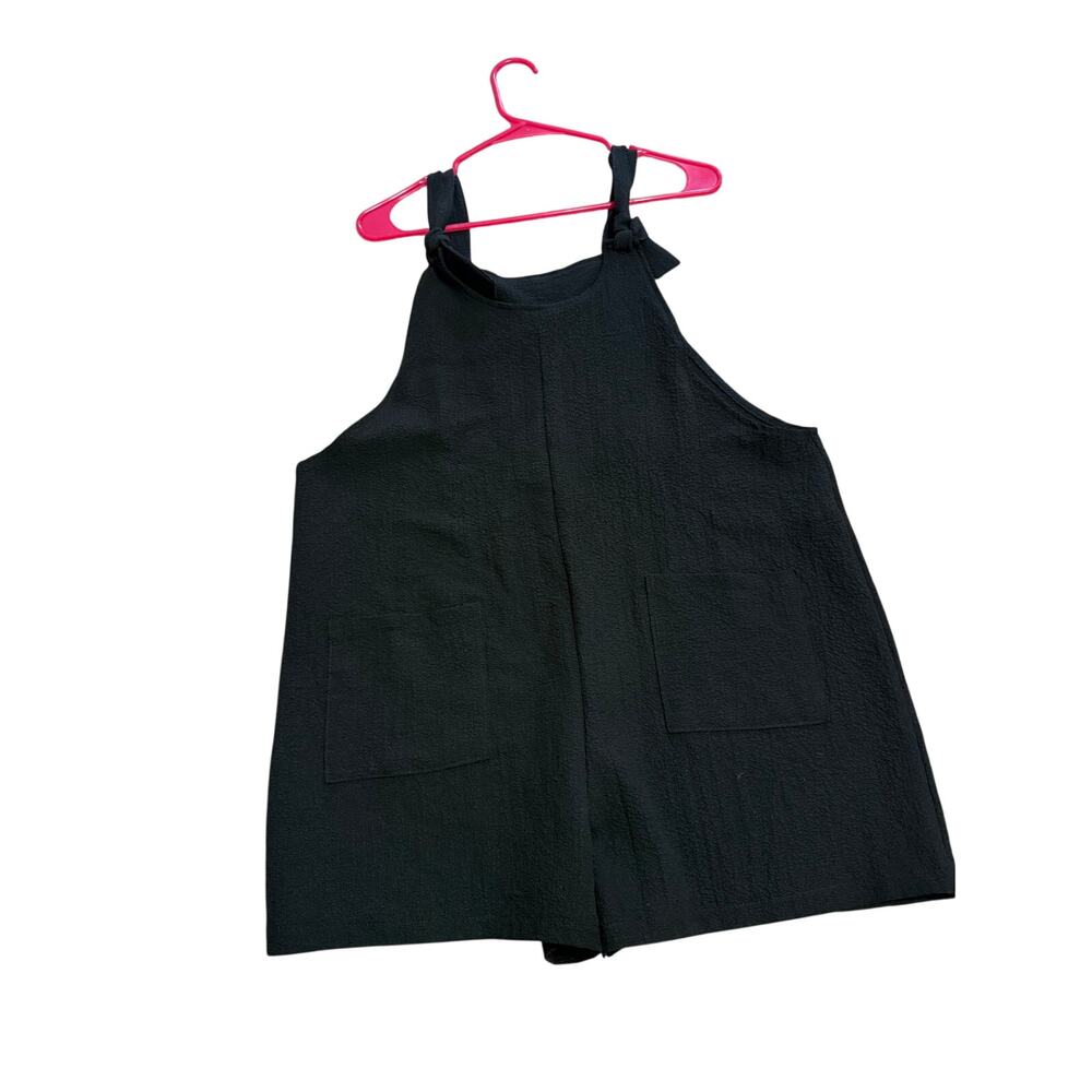 SHEIN Adjustable Black Loose Fit Romper 0XL